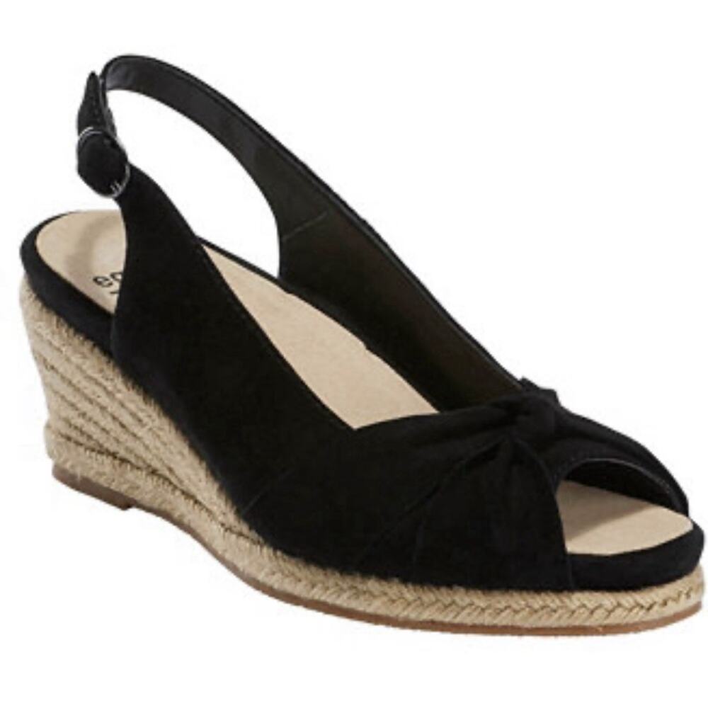 Earth Origins Size 10 Womens Thara Bermuda Sling Back Espadrille Sandal Bow